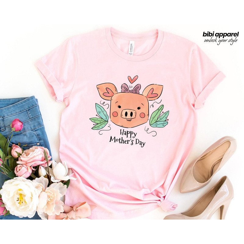 Happy Mother's Day Shirt, Mother's Day PIG Shirt, Cute Mom Shirt, Mother's Day Gift Shirt, Gift for Mother, Gift for Mom - 3.jpg
