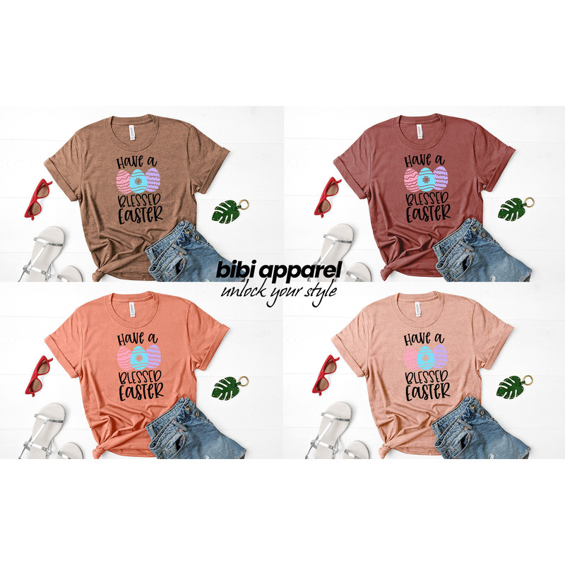 Have a Blessed Easter T-Shirt - Kids Easter Shirt - Spring Vacation Tee - Egg Hunting Season T-shirt - Egg Present T-Shirt - Church Shirt - 2.jpg