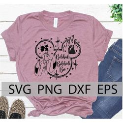 bibbidi bobbidi boo svg, cinderella quote svg, fairy godmother svg, disneyland vacation shirt svg, mouse ears svg, png,