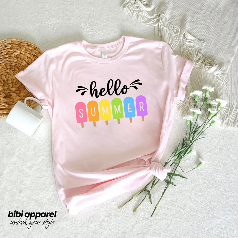 Hello Summer Shirt, Summer Tee, Beach Shirt, Summer Fancy Shirt, Women’s Summer Shirts, Hello Summer Shirt, Women’s Summer, Teacher Shirts - 1.jpg