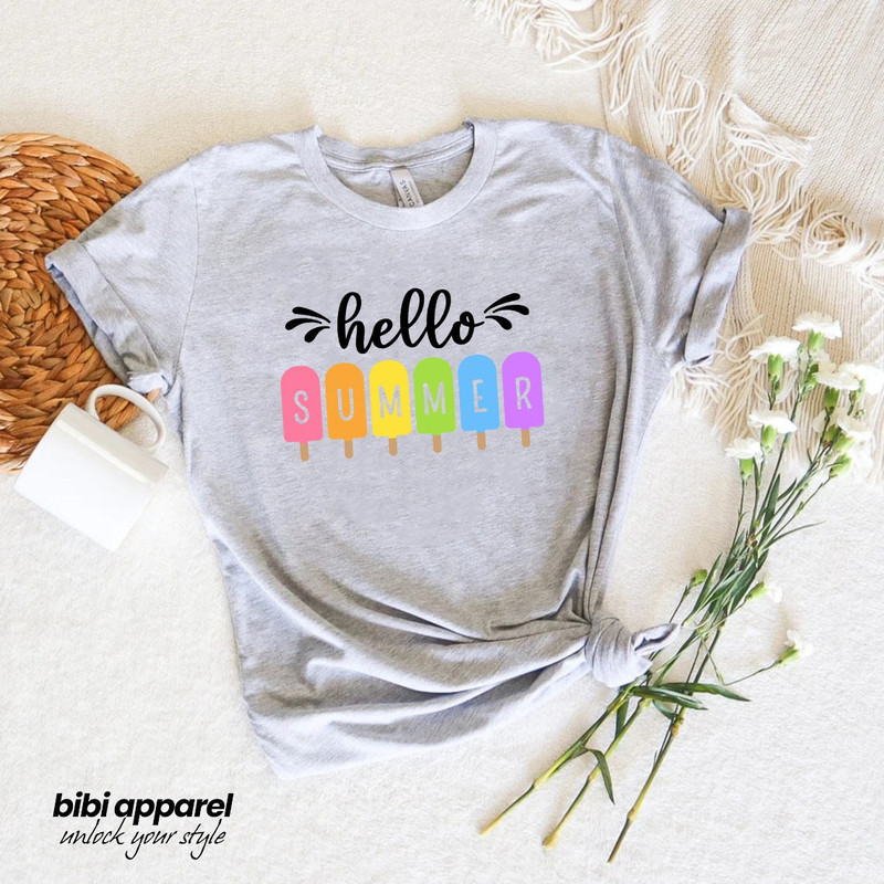 Hello Summer Shirt, Summer Tee, Beach Shirt, Summer Fancy Shirt, Women’s Summer Shirts, Hello Summer Shirt, Women’s Summer, Teacher Shirts - 3.jpg