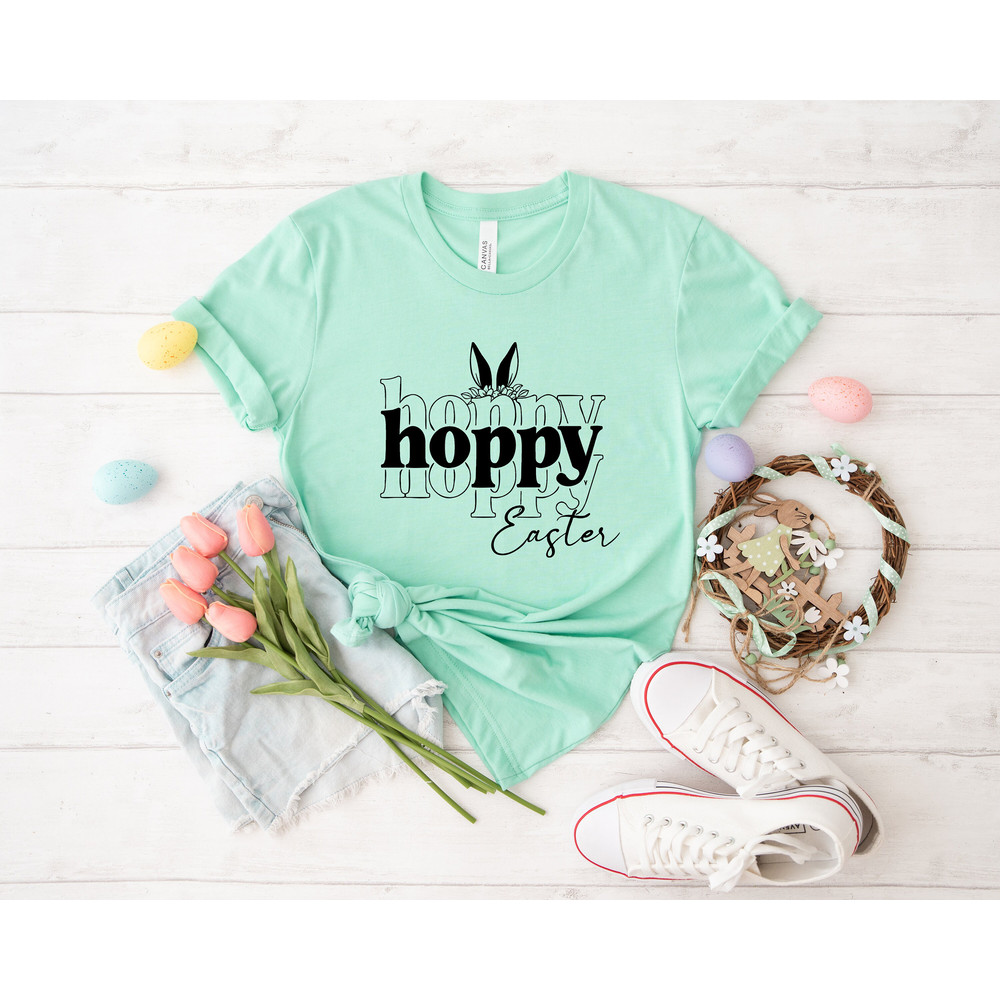 Hoppy easter shirt, happy easter, easter shirt, easter outfit, happy easter day, bunny shirt, funny easter shirt, kids easter shirt, easter - 3.jpg