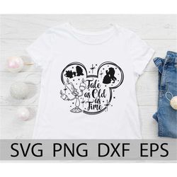 tale as old as time svg, beauty and the beast svg, magical castle svg, vacation svg, mouse ears svg, dxf, png, disneylan