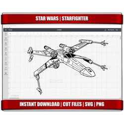 starfighter x-wing svg png clipart, star wars svg, instant download, cricut cut files, silhouette cut files, digital sta