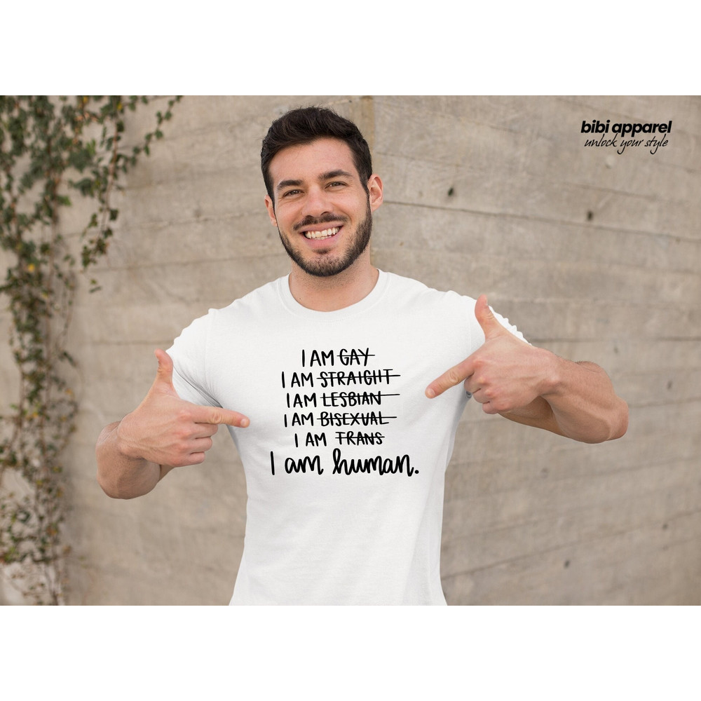I am Human Shirt, I am Straight Shirt, Lgbt History Shirt, Equality Shirt, Lesbian Gay Gift, Transgender Pride Shirt, Pride Month Shirt - 1.jpg