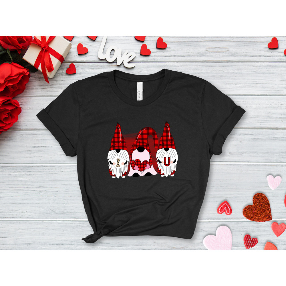 I love you gnome shirt, valentine shirt, Valentine Gnome, Love shirt, Retro Love shirt, Funny Valentine, Couple Shirt, xoxo, be my valentine - 2.jpg