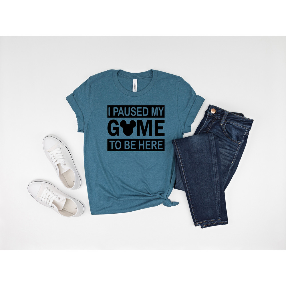I Paused My Game to Be Here Disney Shirt, Disney Kids Shirt, Mickey Shirt, Disney Gamer Tee, Disney Men Tee, Funny disney boys gift shirt - 4.jpg