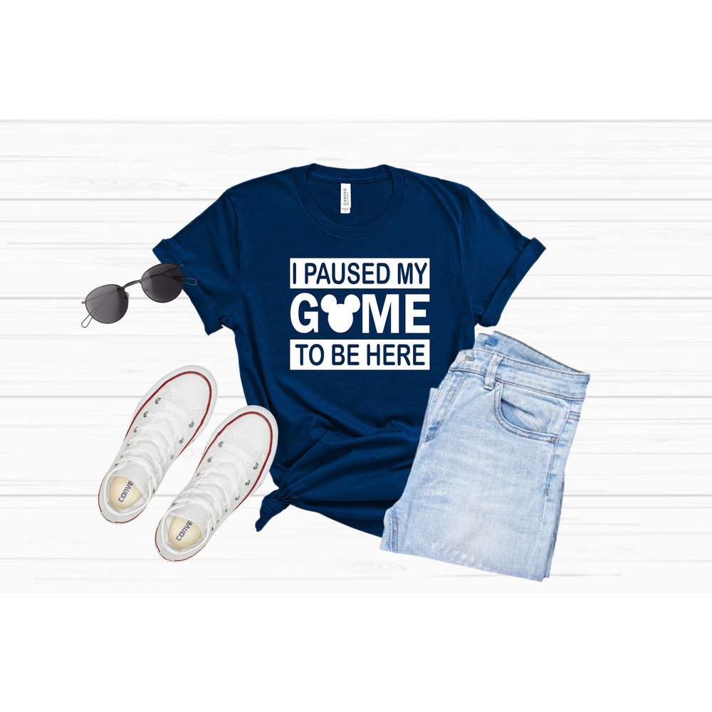 I Paused My Game to Be Here Disney Shirt, Disney Kids Shirt, Mickey Shirt, Disney Gamer Tee, Disney Men Tee, Funny disney boys gift shirt - 5.jpg