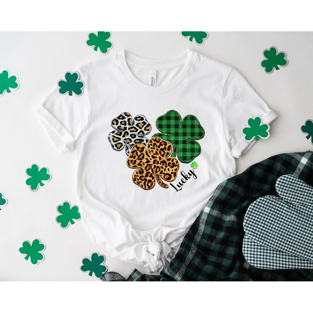 Leopard shamrock shirt st paddys day shirt, saint patricks day, shamrock shirt, st patricks day, irish shirt, lucky shirt, four leaf clover - 1.jpg
