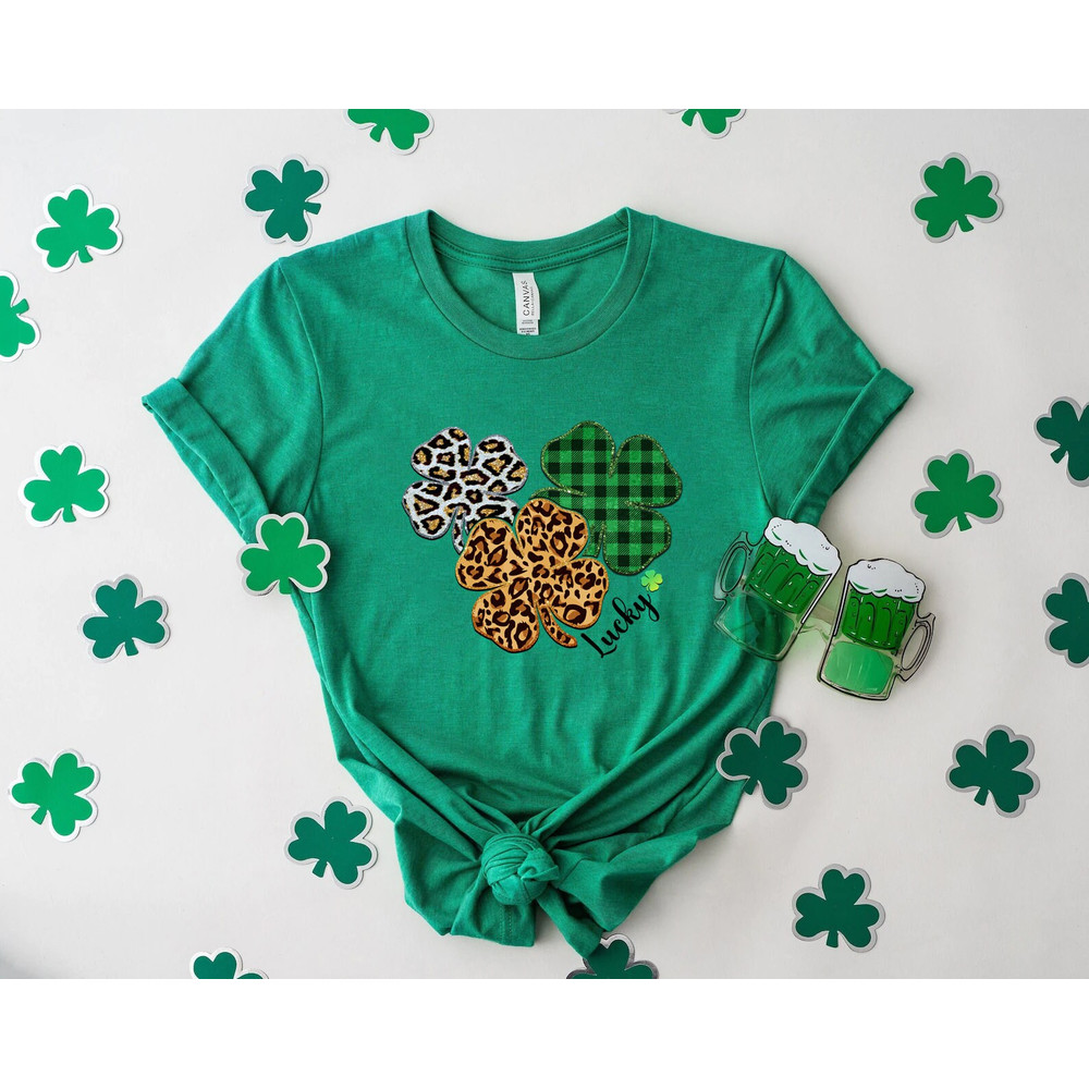 Leopard shamrock shirt st paddys day shirt, saint patricks day, shamrock shirt, st patricks day, irish shirt, lucky shirt, four leaf clover - 2.jpg