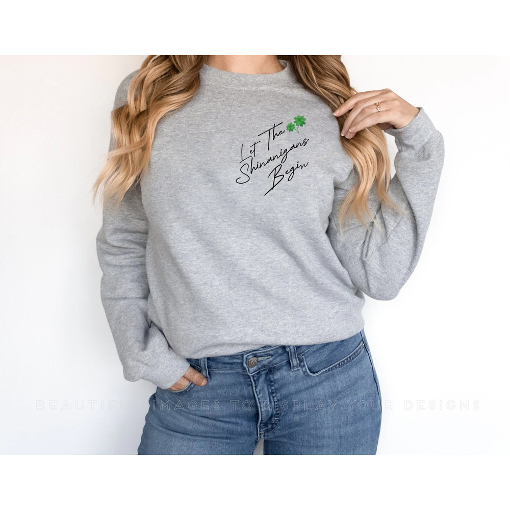 Let the shinanigans begin shirt, St Pattys Day Shirt, mardi gras costume, St Patricks Day Tee, Lucky Shamrock Shirt, mardi gras, - 1.jpg