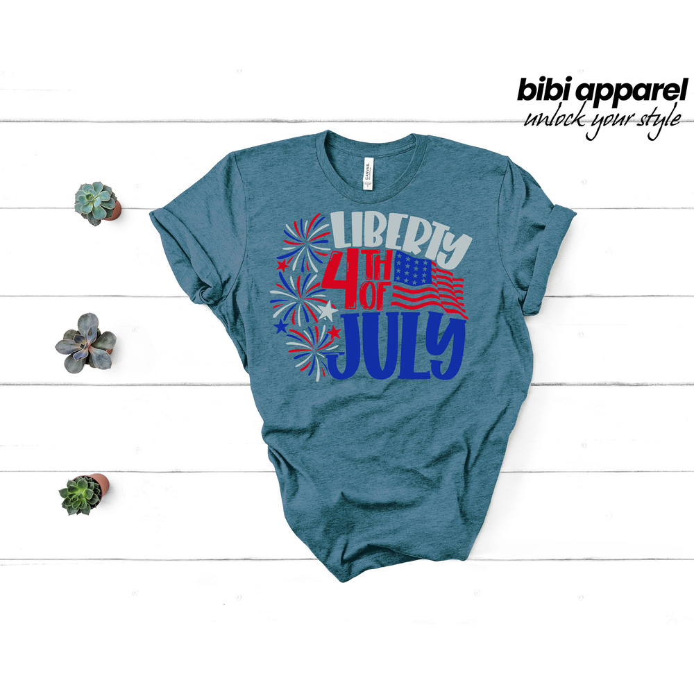 Liberty 4th of July Shirt, 4th of July Shirt, America Shirt, Land of the Free America Because of the Brave Shirt, Fourth of July Shirt - 2.jpg