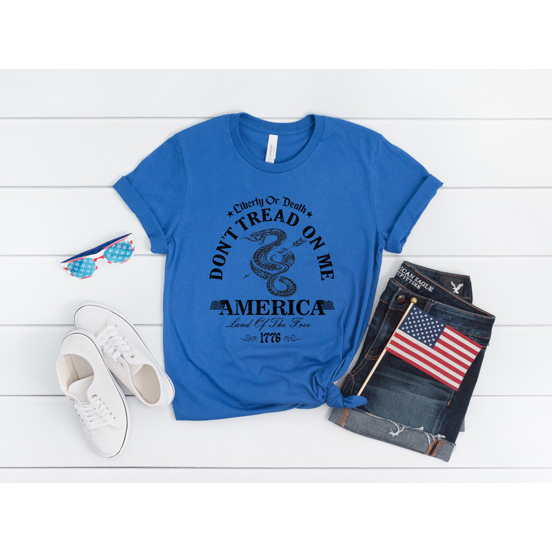 Liberty or death don't tread on me shirt, 4th of july shirt, fourth of july shirt, patriotic shirt, merica shirt, america shirt, - 5.jpg