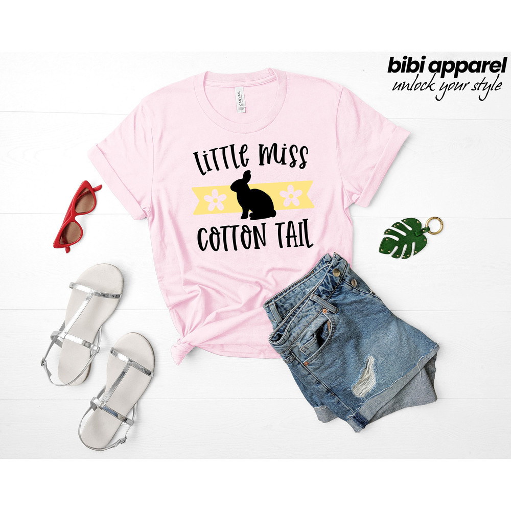 Little miss cotton tail, Easter Bunny Shirt, Happy Easter, Easter Gnomes Shirt, Easter Gnomes Cute Bunny Shirt - 1.jpg