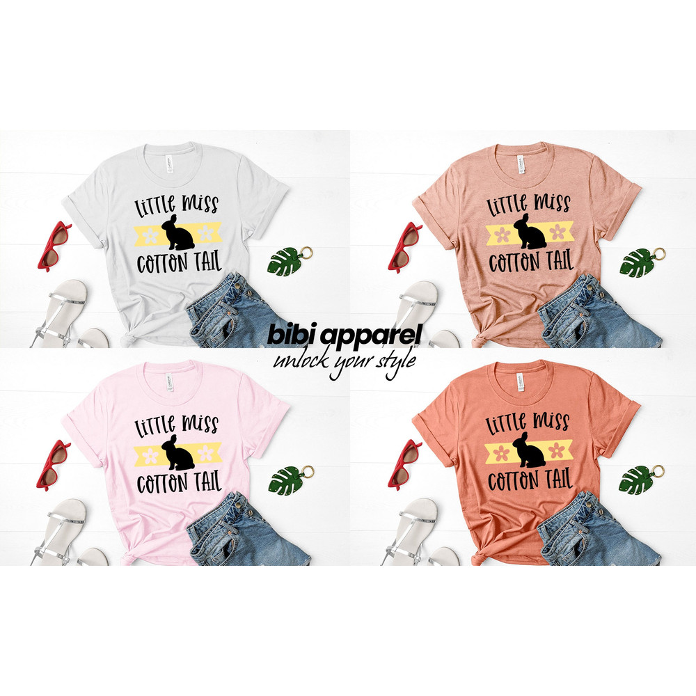 Little miss cotton tail, Easter Bunny Shirt, Happy Easter, Easter Gnomes Shirt, Easter Gnomes Cute Bunny Shirt - 2.jpg