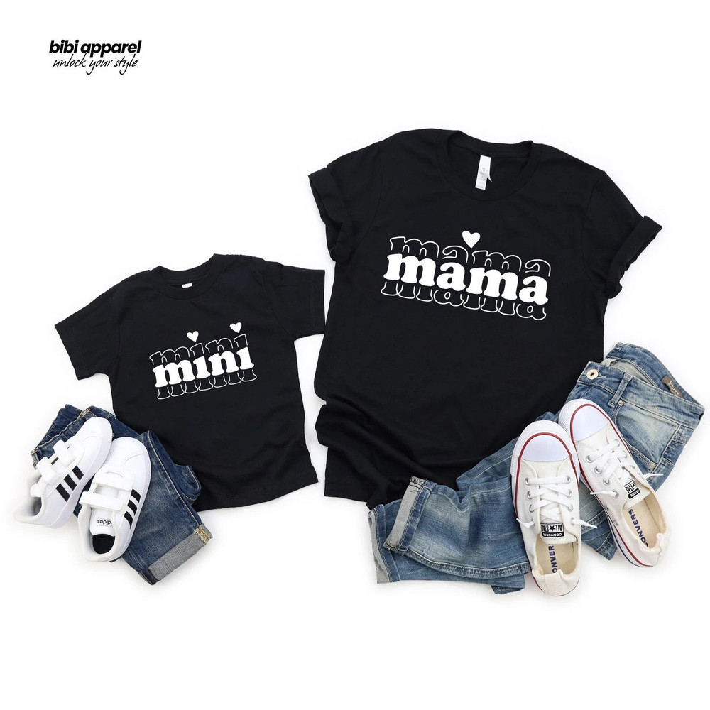 Mama & mini Shirt, Stacked mama and mini shirt, Mother's Day , Mama and me , Mommy and me , Mom matching shirt , Sublimation - 1.jpg