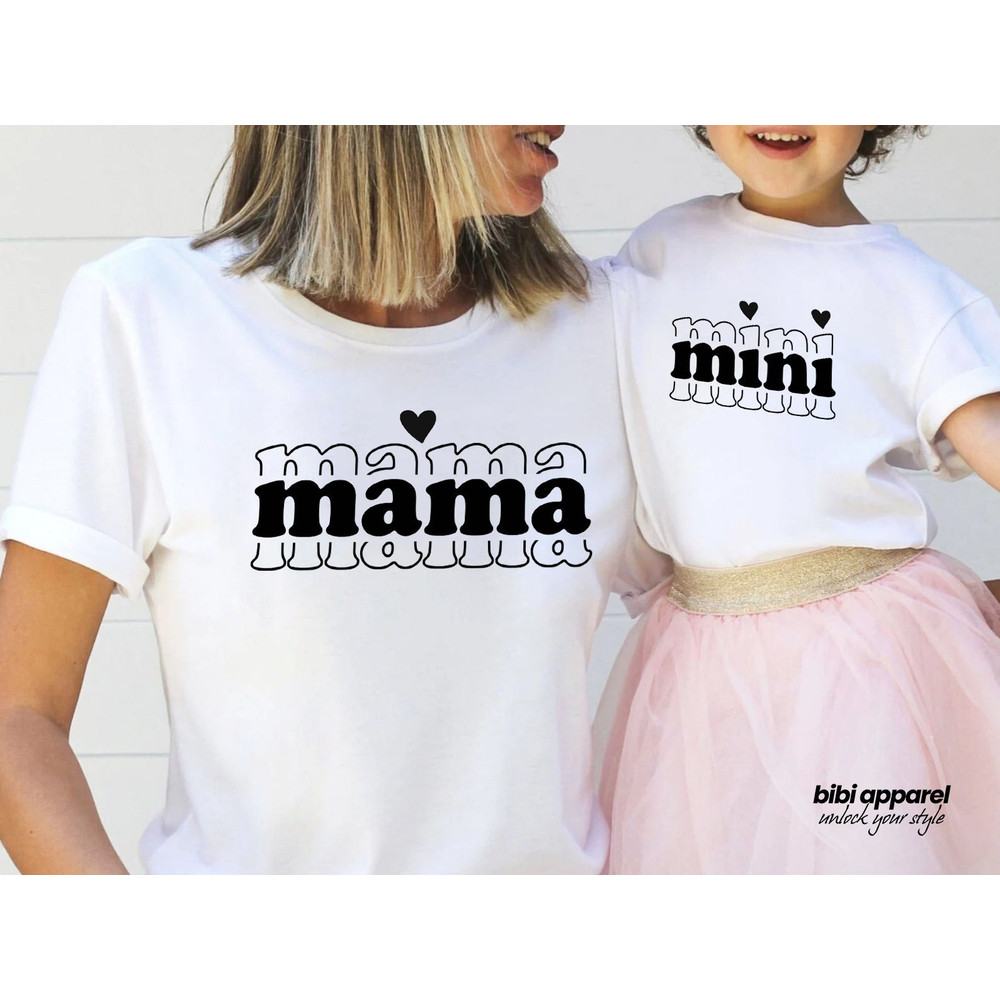 Mama & mini Shirt, Stacked mama and mini shirt, Mother's Day , Mama and me , Mommy and me , Mom matching shirt , Sublimation - 2.jpg