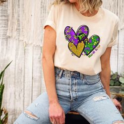 mardi gras heart shirt, mardi gras, mardi gras shirt, saints