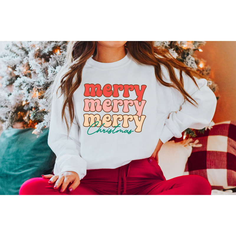 Merry Christmas tee, Merry Xmas Shirt, Christmas shirt, merry christmas yall, merry bright shirt, xmas pajamas, Family Matching tee, - 2.jpg