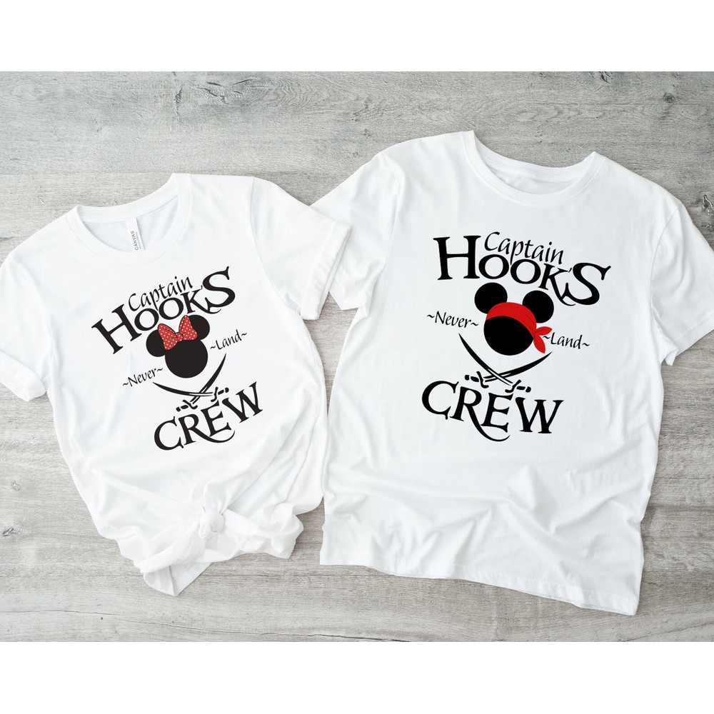 Mickey And Minnie Captain Hook's Neverland Crew Shirt, disney cruise shirt, Disney Pirate Shirts, Cruise shirt, mickey cruise shirt, - 1.jpg