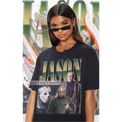 jason voorhees vintage shirt | jason voorhees homage retro | jason voorhees tees | jason voorhees 90s sweater | jason vo