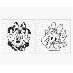 minnie mouse and daisy duck | best friends - digital download svg