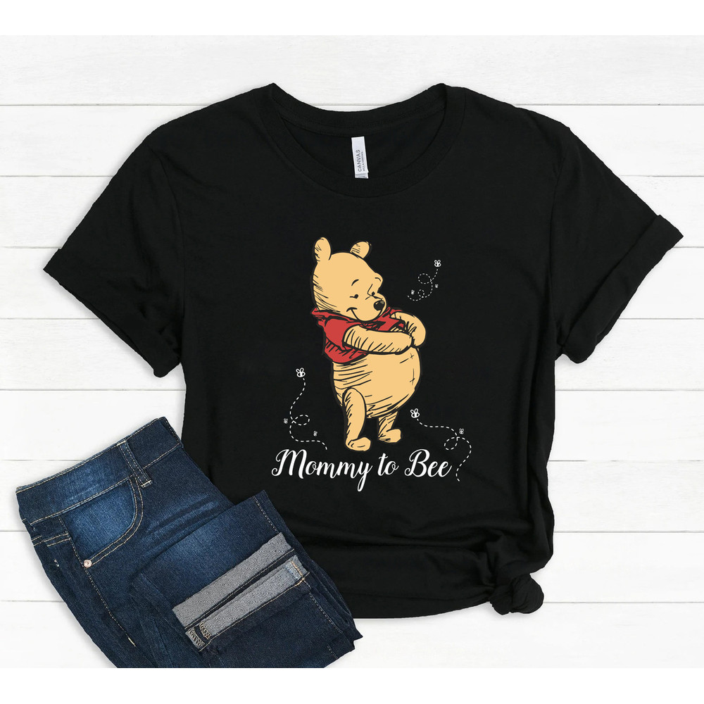 Mommy To Bee Shirt, Pregnancy Reveal Shirt, mommy to bee, Pooh Bear shirts, Winnie The Pooh Tee, mommy to be shirt, Baby Shower Shirt,disney - 5.jpg