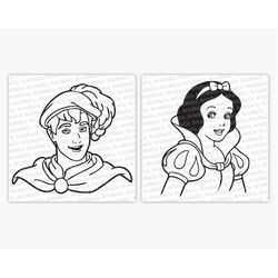 snow white and the seven dwarfs - prince florian -  digital download svg
