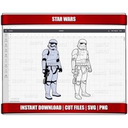 stormtrooper svg, star wars svg, star wars stormtrooper png clipart, instant download, cricut cut file, silhouette cut f