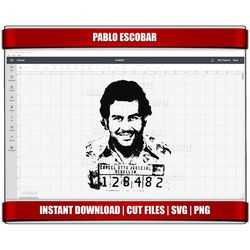pablo escobar svg, instant download, pablo escobar clipart svg, cricut cut files, silhouette cut files digital cut svg f
