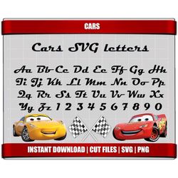 cars font svg letters alphabet, cars birthday party digital printable disney cars svg alphabet letters cars clipart inst