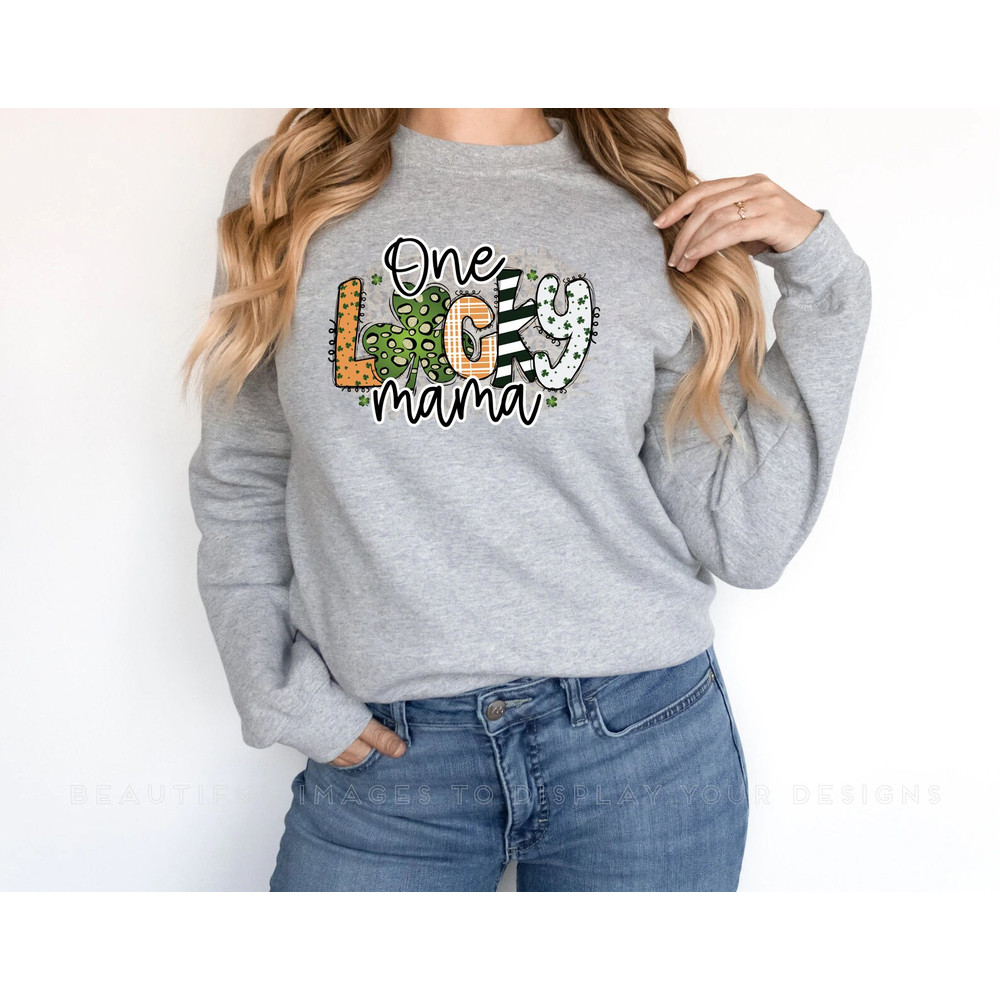 One Lucky Mama Shirt, Lucky shirt, Gift For Mom, Lucky Charm, saint patricks day, shamrock shirt, st patricks day, irish shirt, - 2.jpg