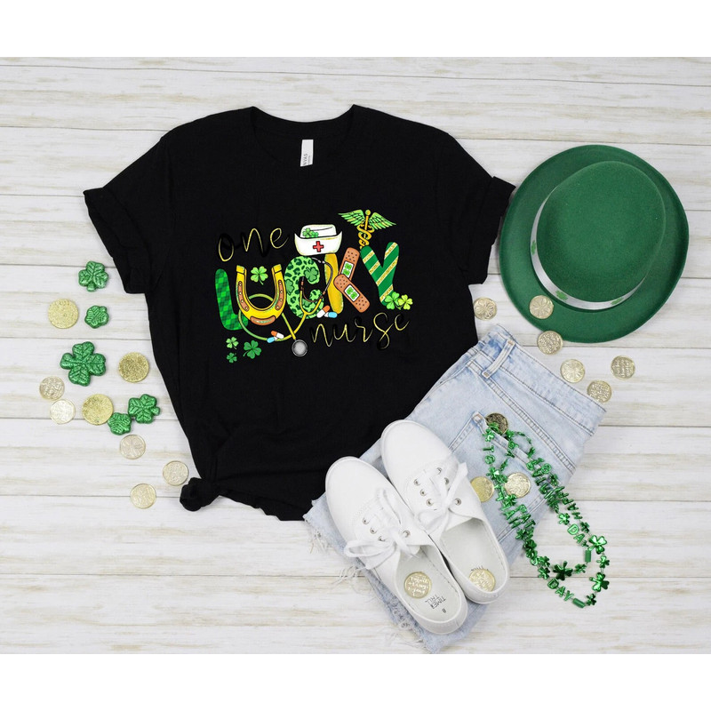 One lucky teacher shirt, Teacher Sweatshirt, Lucky Teacher Shirt, Teacher Gift, Lucky Shirt, four leaf clover, shamrock, irish gift - 3.jpg