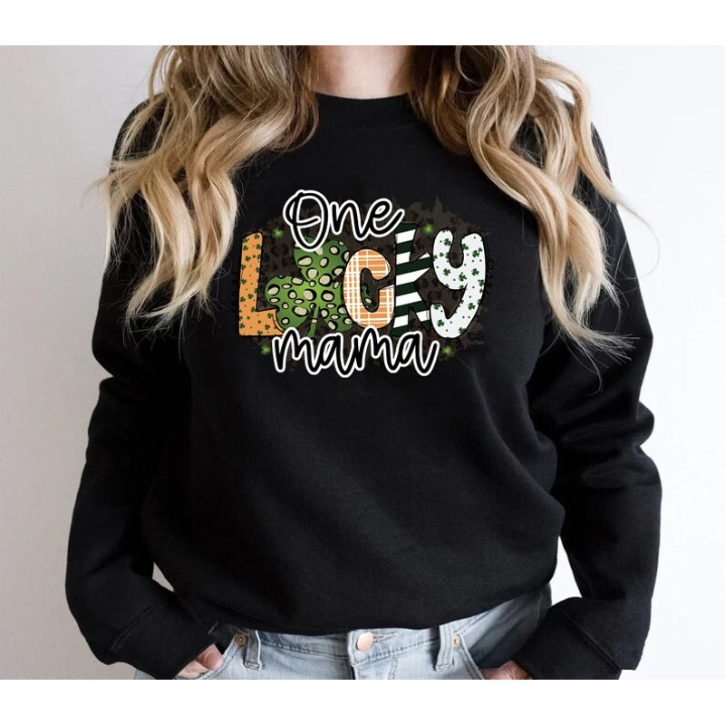 One Lucky Mama Shirt, Lucky shirt, Gift For Mom, Lucky Charm, saint patricks day, shamrock shirt, st patricks day, irish shirt, - 5.jpg