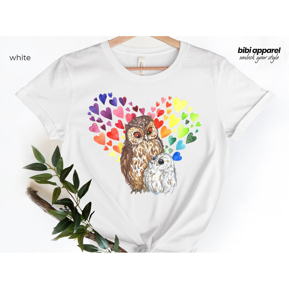 Owl Mama Girl Shirt, Owl Lover Shirt, Owls on the Twig Shirt, Cute Owl Shirt, Moon Stars and Owl Shirt, Mom and Daughter Tee, Owl T-Shirt - 1.jpg