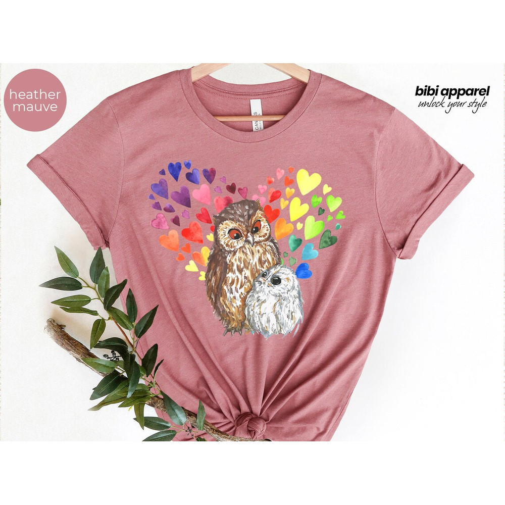 Owl Mama Girl Shirt, Owl Lover Shirt, Owls on the Twig Shirt, Cute Owl Shirt, Moon Stars and Owl Shirt, Mom and Daughter Tee, Owl T-Shirt - 2.jpg