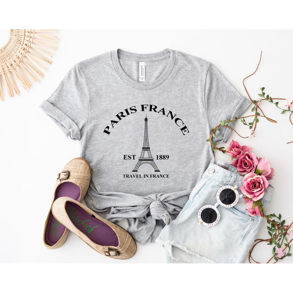 Paris France Shirt, Eiffel Tower Shirt, Travel To France Shirt, Gift For Paris Lover, France Souvenir, Designer Gift, Vacation in Paris Tee - 2.jpg