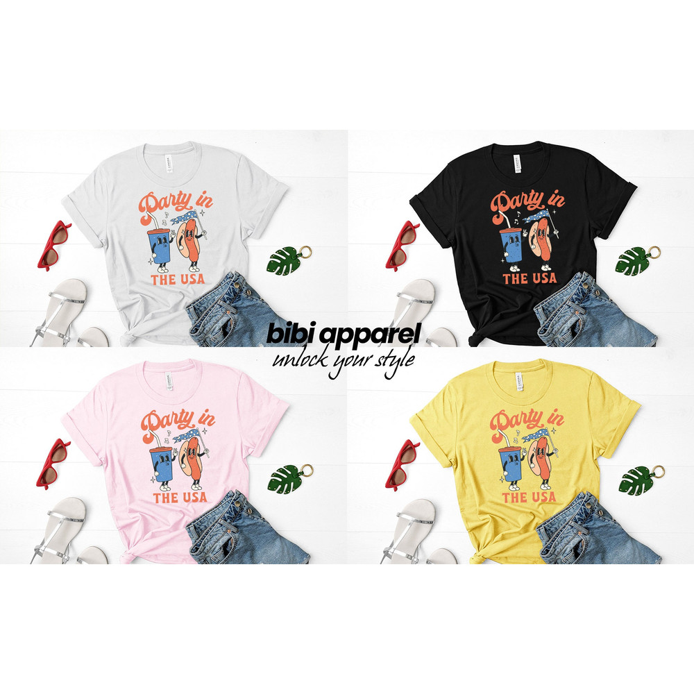 Party in the USA Shirt Retro, Hippie, Vibes, Boho, Groovy, Patriotic Shirt, Fourth Of July Shirt, American Shirts, July 4th, sweatshirt - 4.jpg