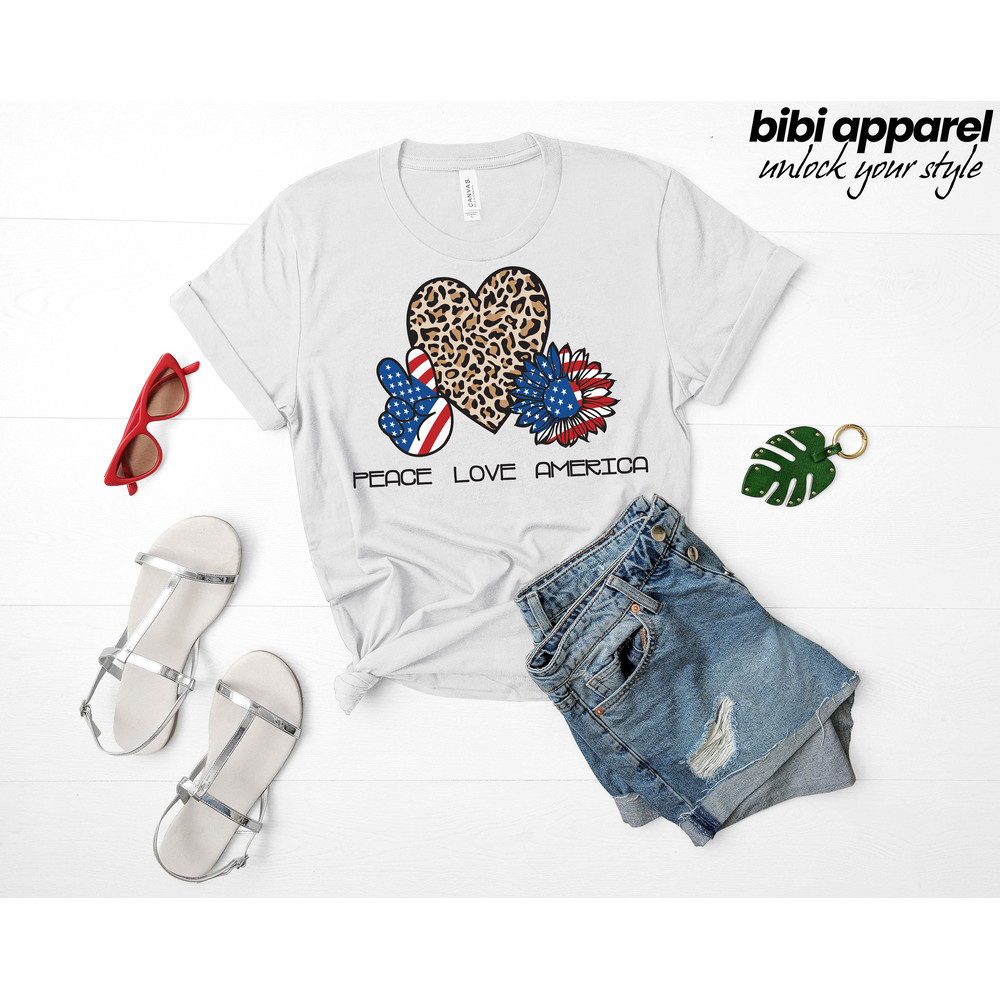 Peace Love America Shirt, 4th of July Shirt, Independence Day Shirt, Memorial Day Shirt, 4th of July Family Shirt, Merica Shirt - 2.jpg