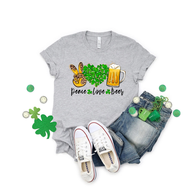 Peace Love Bear Shirt, irish shirt, irish gift, lucky shirt, st paddys day shirt, shamrock shirt, st patricks day, Shenanigans Shirt, - 3.jpg