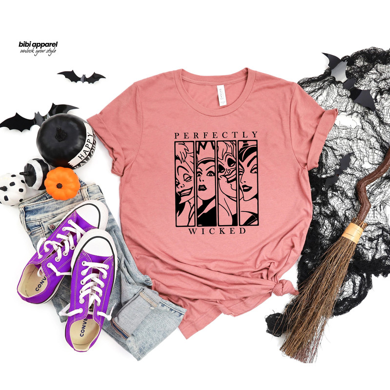 Perfectly Wicked Shirt Halloween Shirt Witch Hat Shirt Halloween Spell Shirt Halloween Gift Tee Bella Canvas - 1.jpg