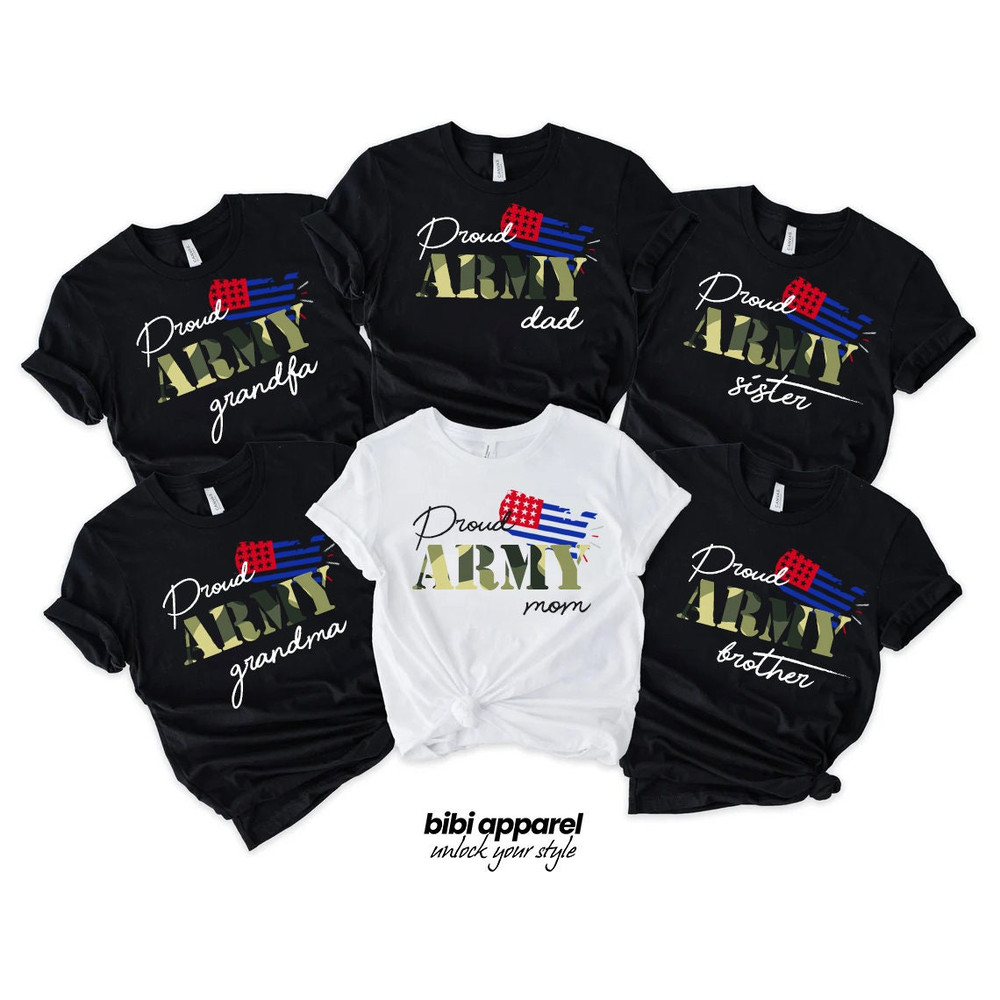 Proud Army Mom, Mother's Day, Proud Army Family Shirts, Cool USA Navy Dad Mom T-Shirt, Custom Army Family Outfits - 1.jpg