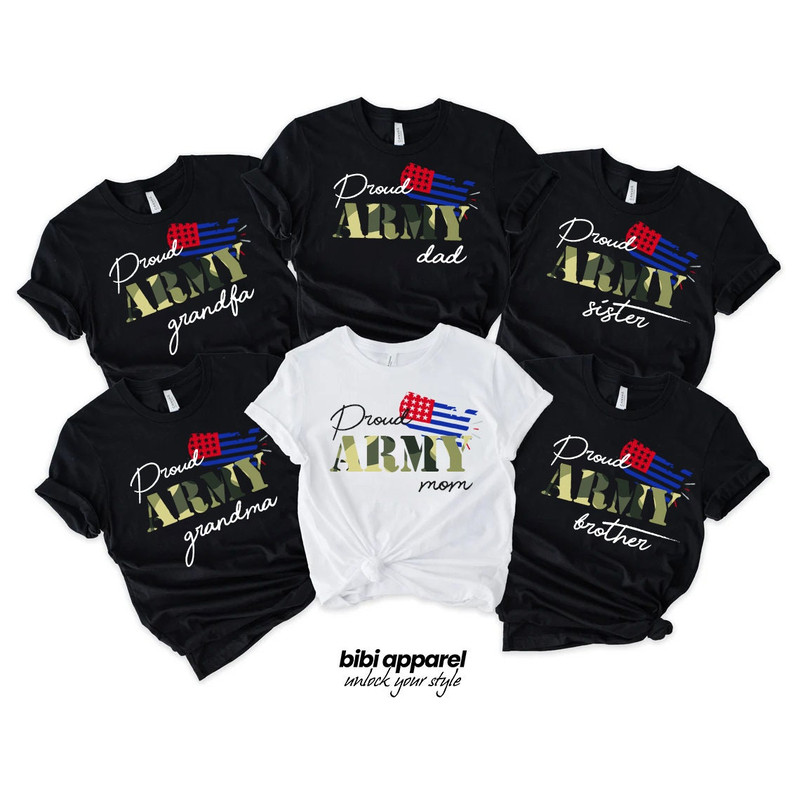 Proud Army Mom, Mother's Day, Proud Army Family Shirts, Cool USA Navy Dad Mom T-Shirt, Custom Army Family Outfits - 1.jpg