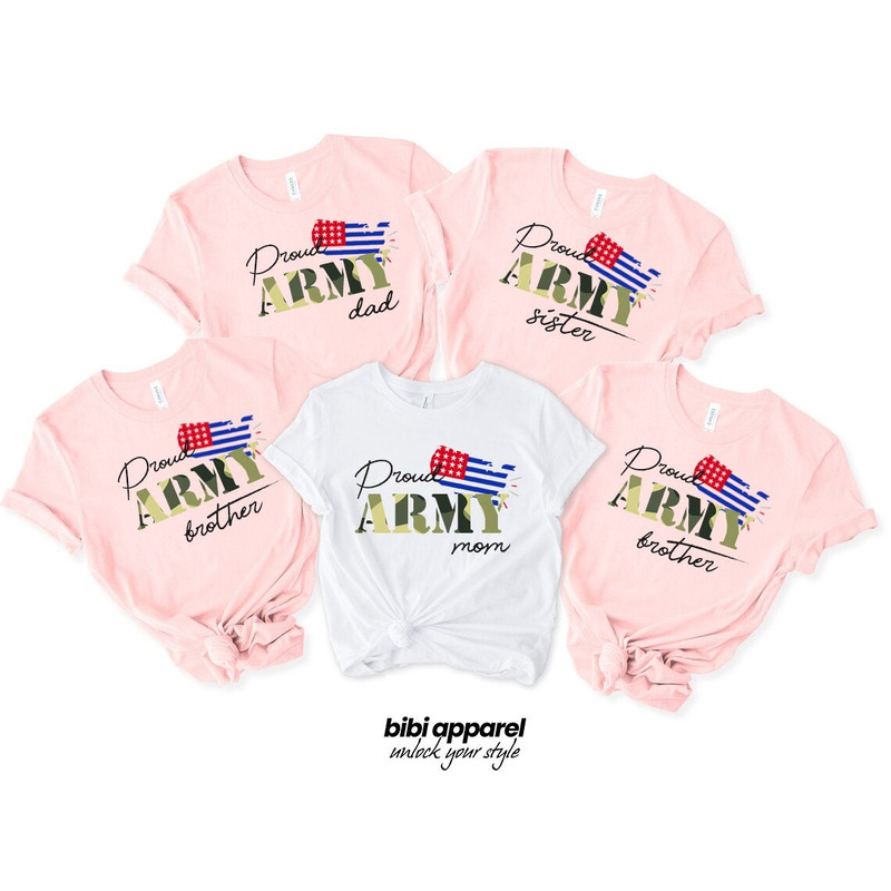 Proud Army Mom, Mother's Day, Proud Army Family Shirts, Cool USA Navy Dad Mom T-Shirt, Custom Army Family Outfits - 2.jpg