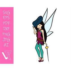 silvermist fairy, tinkerbell layered svg cricut cut file silhouette vector artwork instant download clip art sticker pri
