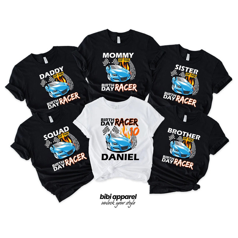 Racer Family Birthday Shirt, Custom Family Birthday Shirt, Race Car Birthday Boy Shirt, Matching Family Birthday Racer Shirt, Race Car Gift - 1.jpg