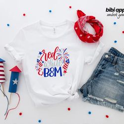 red white and boom shirt, 4th of july shirt, boys 4th of jul