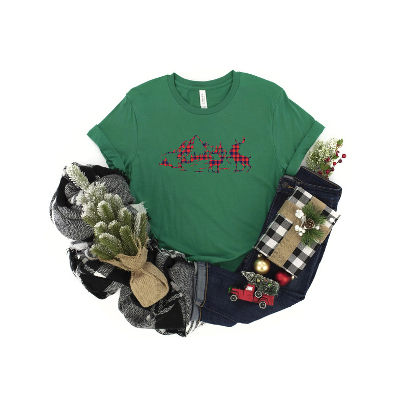 Reindeer Shirt, buffalo plaid shirt, Christmas shirt, Family Matching tee, Merry Christmas tee, Merry Xmas Shirt, Christmas shirt, - 3.jpg