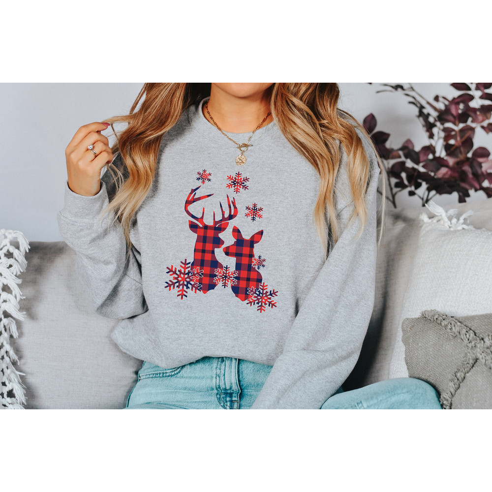 Reindeer Shirt, buffalo plaid shirt, Family Matching tee, Merry Christmas tee, Merry Xmas Shirt, Christmas shirt, merry christmas yall, - 4.jpg