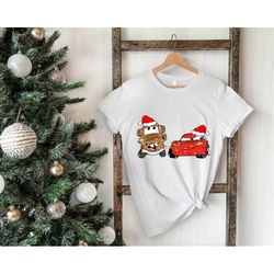 cars christmas shirt, cars mcqueen and mater tee, disney cars shirt, cars tractor tee, disney shirt, mcqueen christmas t